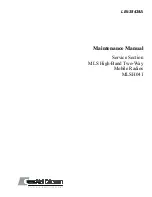 GE MLSH041 Maintenance Manual preview