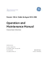 Предварительный просмотр 1 страницы GE MOA 280i Operation And Maintenance Manual