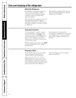 Preview for 14 page of GE Model 20 Owner'S Manual And Installation Instructions