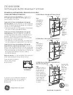 Предварительный просмотр 2 страницы GE MONOGRAM ADVANTIUM ZSC1000/1001K Dimensions And Installation Information