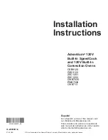 Preview for 1 page of GE Monogram Advantium ZSC1202 Installation Instructions Manual