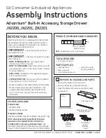 GE Monogram Advantium ZX2201NSS Assembly Instructions preview