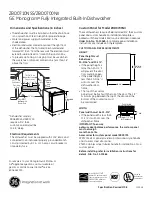 GE Monogram ZBD0700NII Dimensions And Specifications preview