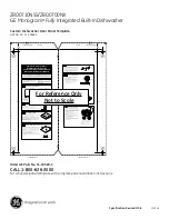 Preview for 2 page of GE Monogram ZBD0700NII Dimensions And Specifications