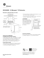 Предварительный просмотр 1 страницы GE Monogram ZBD1800GSS Dimension Manual