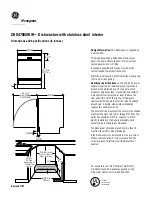 GE Monogram ZBD4700XWW Dimension Manual предпросмотр