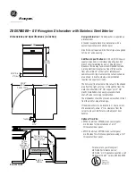 GE Monogram ZBD5700DBB Dimension Manual preview