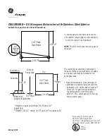 Preview for 2 page of GE Monogram ZBD5700DBB Dimension Manual