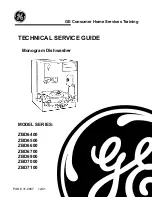 GE Monogram ZBD6400 Series Technical Service Manual preview