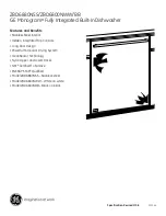 Preview for 2 page of GE Monogram ZBD6800NBB Dimensions And Specifications