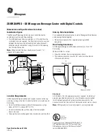 Preview for 1 page of GE Monogram ZDBR240PBS Dimension Manual