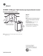 GE Monogram ZDI15CWW Dimensions And Specifications preview