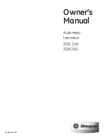 Предварительный просмотр 1 страницы GE monogram ZDIC150 Owner'S Manual