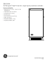 Preview for 3 page of GE Monogram ZDIC150W Datasheet