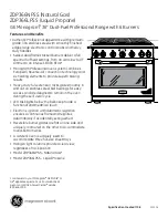 Preview for 3 page of GE Monogram ZDP366LPSS Dimensions And Installation Information