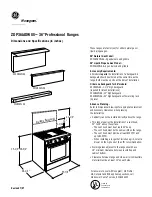 Предварительный просмотр 1 страницы GE Monogram ZDP36L4DWSS Dimensions and s Dimensions And Specifications