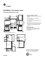 Предварительный просмотр 2 страницы GE Monogram ZDP36L4DWSS Dimensions and s Dimensions And Specifications