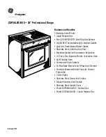 Предварительный просмотр 3 страницы GE Monogram ZDP36L4DWSS Dimensions and s Dimensions And Specifications