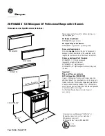 GE Monogram ZDP36L6DSS Dimensions And Specifications предпросмотр