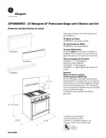 GE Monogram ZDP36N4RWSS Dimensions And Specifications preview