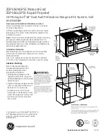 Preview for 1 page of GE Monogram ZDP484LGPSS Dimensions And Installation Information