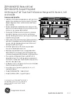 Preview for 3 page of GE Monogram ZDP484LGPSS Dimensions And Installation Information