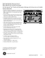 Предварительный просмотр 3 страницы GE Monogram ZDP486LDPSS Dimensions And Installation Information