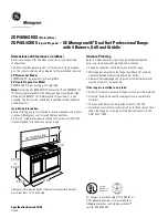 GE Monogram ZDP48L4GHSS Dimension Manual preview