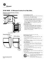 GE Monogram ZDWC240NBS Dimension Manual preview