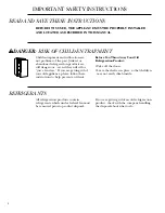 Preview for 4 page of GE Monogram ZDWC240NBS Owner'S Manual