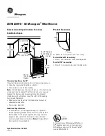 GE Monogram ZDWI240WII Dimensions And Specifications preview