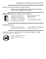 Preview for 4 page of GE Monogram ZDWT240 Owner'S Manual