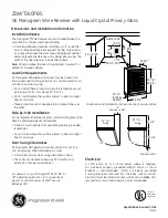 GE Monogram ZDWT240PBS Dimensions And Installation Information preview