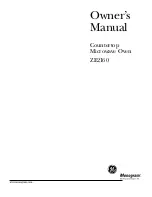 Предварительный просмотр 1 страницы GE Monogram ZE2160 Owner'S Manual