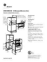 GE Monogram ZEM200BF Dimensions And Specifications preview