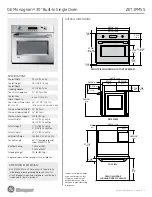 GE Monogram ZET1PMSS Dimension Manual предпросмотр