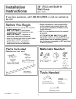 Preview for 1 page of GE Monogram ZET2 Installation Instructions Manual