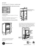 GE Monogram ZET2PMSS Dimensions And Installation Information preview