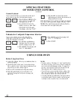 Предварительный просмотр 12 страницы GE Monogram ZET737 Use And Care Manual