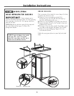 Preview for 6 page of GE Monogram ZFSB23D SS Installation Instructions Manual