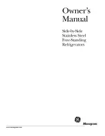 GE Monogram ZFSB23DRBSS Owner'S Manual preview