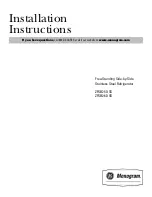 Preview for 1 page of GE Monogram ZFSB25D SS Installation Instructions Manual