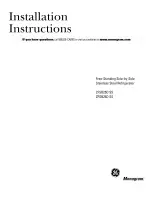 GE Monogram ZFSB25DSS Installation Instructions Manual preview