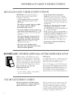 Preview for 4 page of GE Monogram ZFSB27DASS Use And Care Manual