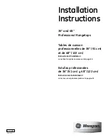 GE Monogram ZGU364LG Installation Instructions Manual preview