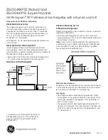 Preview for 2 page of GE Monogram ZGU364LRPSS Dimensions And Installation Information