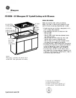 Preview for 3 page of GE Monogram ZGU3650 Dimensions And Specifications