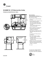 Предварительный просмотр 2 страницы GE Monogram ZGU36L4RYSS Dimensions And Specifications