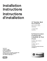 GE Monogram ZGU384L Installation Instructions Manual preview