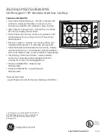 Предварительный просмотр 2 страницы GE Monogram ZGU384LSMSS Dimensions And Installation Information